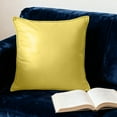 thumbnail image 6 of Dtchengua Modern Solid Color Throw Pillow - Faux Leather Decorative Pillow for Sofa & Bed, Mid-Century Style Accent Cushion, 18x18 Inch, Easy to Clean(Yellow), 6 of 6