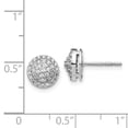 thumbnail image 5 of Auriga 14k White Gold Diamond Round Cluster Stud Earrings for Women (L- 0.36 inch, W- 0.36 inch), 5 of 5