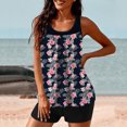 thumbnail image 5 of qucoqpe Womens Two Piece Bathing Suit Fashion Floral Print Tankini Swimsuits for Women Summer Vacation Beach Swimwear with Shorts, 5 of 7