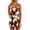 Coffee, variant on Women Off Shoulder Romper Strapless Floral Print Striped Beach Shorts Jumpsuit