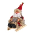 thumbnail image 1 of Muñeco de Papá Noel colgante para árbol de Navidad, decoración navideña Sombrero de fieltro rojo, 1 of 9