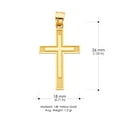 thumbnail image 3 of 14K Yellow Gold Cross Pendant with 1.5mm Flat Open Wheat Chain Chain Necklace, 3 of 4