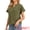 Green, variant on DARING DIVA Women's Summer Short Sleeve Tops V Neck Basic Tee Shirts Blouses XS Green