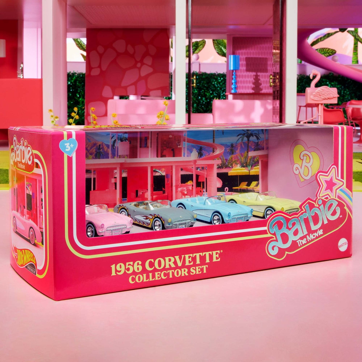 Barbie The Movie Hot Wheels Diecast Corvette 4-Pack Collection