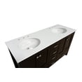 thumbnail image 5 of Horizon 60" Double Bathroom Vanity with Chocolate Cabinet and Engineered White Top, 5 of 5