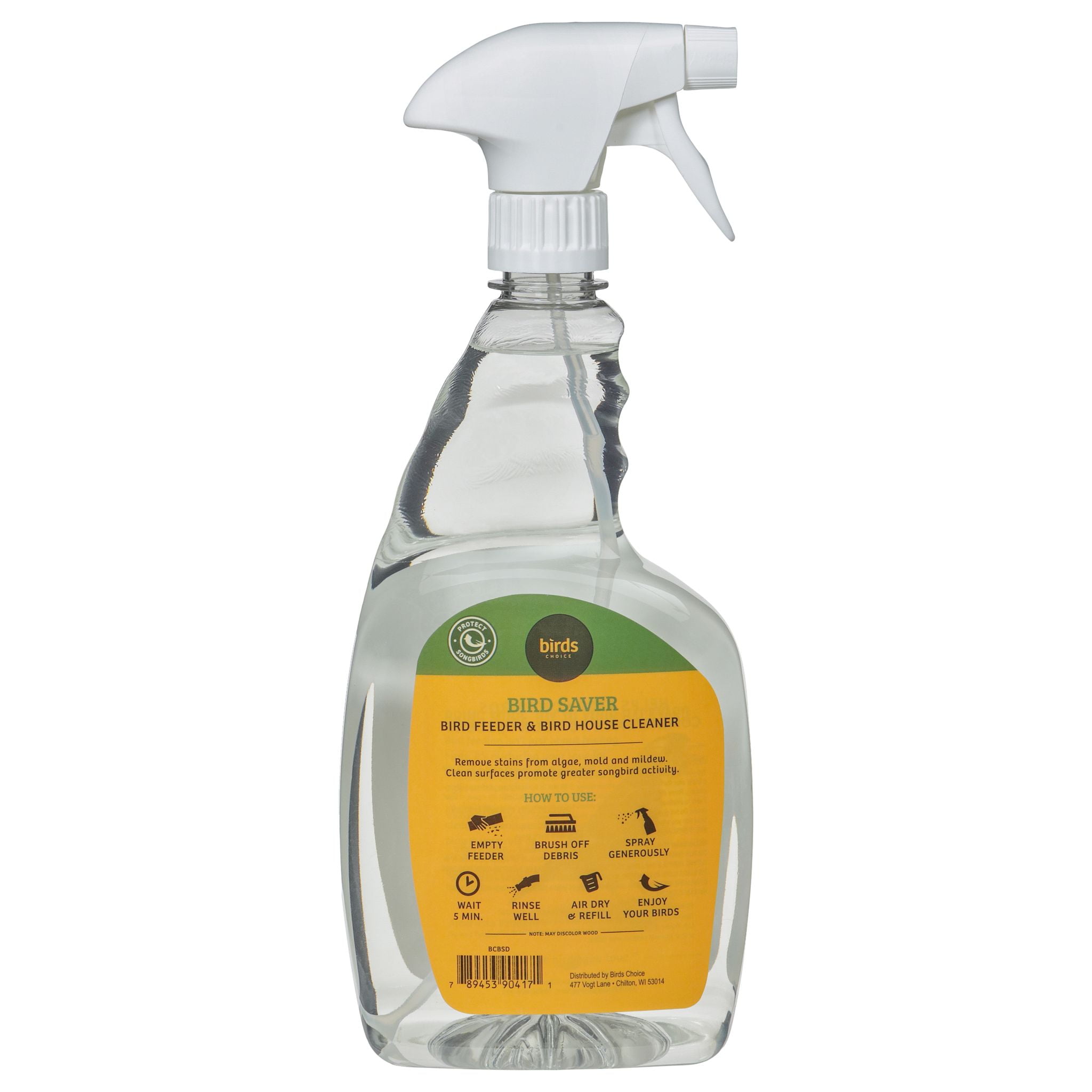 Birds Choice Bird Saver Cleaning Solution for Feeders, Bird Houses, Bird Baths, 32  Ounce, 1 Count