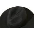 thumbnail image 4 of Sombrero Panamá de paja de ala ancha para mujer, sombrero con hebilla para cinturón, sombrero para el sol de playa Fedora UPF50 + negro Jormftte HMYH202-3, 4 of 6