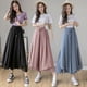 thumbnail image 4 of Pantalones de pierna ancha para mujer, culotte de cintura alta de verano, holgados, drapeados, elegantes, con nueve pliegues, pantalones de pierna ancha, falda, 4 of 6