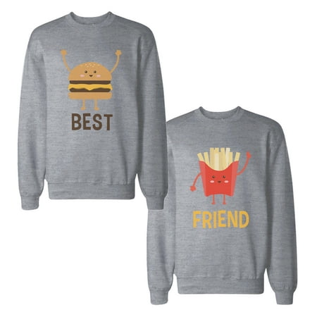 Burger And Fries Best Friend BFF Sweatshirts Matching Sweat (Best Shoulder Workout For Men)