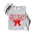 thumbnail image 4 of Trendy Bulldogs Sweatshirt for Women and Youth Girls Red Bow School Football Team Spirit Sweater Gray Sweatshirt Adult Small, 4 of 4