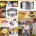 thumbnail image 4 of Anillo ajustable para molde de pastel Gutsdoor, anillo para Mousse de 6-12 pulgadas, juego de molde para pastel de acero inoxidable, herramienta para hornear de 2 piezas (cuadrada + redonda), 4 of 5