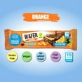 thumbnail image 2 of BRAIN FOODS Gluten Free Vegan Orange Wafers with Chocolate Coating - 12 Bars, No Sugar Added, High Fiber, No Palm Oil, 1.4 oz, 170 Calories, Guilt Free Snack, Natural Orange Flavor, 2 of 9