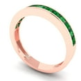 thumbnail image 2 of 0.84 ct Brilliant Princess Cut Simulated Emerald 18K Rose Gold Stackable Band SZ 4.5, 2 of 6