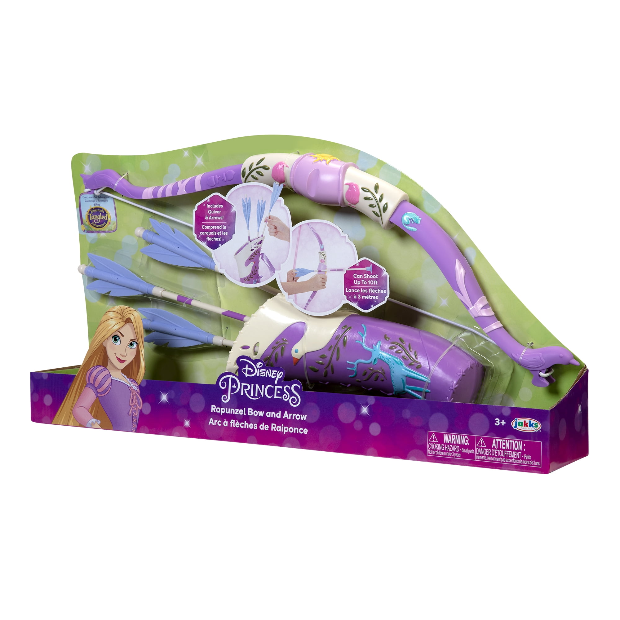 Disney Princess Rapunzel Bow and 3 Arrows Archery Role Play Toy for Child Ages 3+