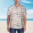 thumbnail image 5 of Uemuo Summer Life Printed Regular Fit Short Sleeve Casual Hawaiian Shirt for Men,Aloha shirt,Tropical shirt,Floral print shirt,Vacation Beach shirt-3X-Large, 5 of 9