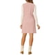 thumbnail image 3 of Vestido de mujer INSPIRE CHIC de cuadros de tweed, con escote en V, sin mangas, de un solo botón y con bolsillos, color rosa M, 3 of 5