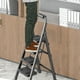 thumbnail image 1 of Escalera Plegable De 4 Peldaos, Telescpica, Con Base Ancha Y Estable, Diseo Ligero Y Porttil, Ideal Para El Hogar Y La Oficina. Fcil De Armar Y Guardar. Taburete Multiusos De Aluminio, Ukhbmc, 1 of 8