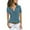 Blue-14, variant on Mittory Women's Short Sleeve Button Front Shirts Casual Loose Fit Lapel Collar Blouse Tops