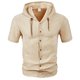 thumbnail image 1 of pstuiky camiseta de hombre, Blusa de manga corta con cuello vuelto, transpirable, con botones y color liso para hombre camisas casuales para hombre xxl, 1 of 8