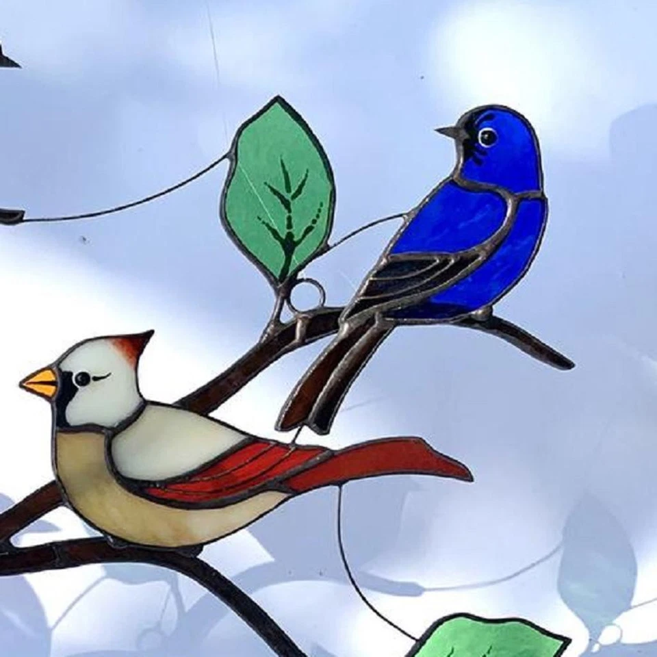 BUTTERFLY- Acrylic Window Hangings, Acrylic Window Panels, Gorgeous Birds With Chain - Art