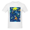 thumbnail image 4 of Bingfone Dinosaur In Space Men'S Loose Fit Short-Sleeve Pocket T-Shirt, 4 of 7