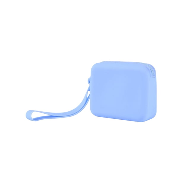 Silicone Zipper Pouch, Waterproof Travel Storage Bag for Earbuds Cables, Portable Small Electronics Organizer for Passport Accessories