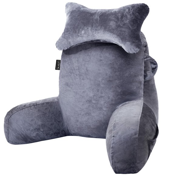Almohada de lectura SLIGUY para sentarse en el sofá de la cama de un adulto, color gris oscuro