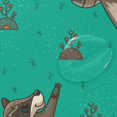 thumbnail image 4 of Coolnut Cute Tribal Raccoon Shower Curtain Bathroom Decor Watercolor Shower Curtain Sets Fabric Cloth Bathroom Curtains with Hooks 60x72 Inch, 4 of 6