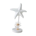 thumbnail image 4 of Colección de esculturas de madera con forma de estrella de mar, adorno rústico de escritorio para sala de estar Blanco, 4 of 9