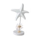 thumbnail image 4 of Figura de estrella de mar, adorno de mesa, estatua decorativa coleccionable, escultura de madera Blanco, 4 of 9