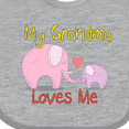 thumbnail image 4 of Inktastic My Grandma Loves Me Boys or Girls Baby Bib, 4 of 4