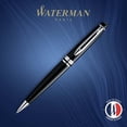thumbnail image 2 of Bolígrafo Waterman Expert, negro brillante, cromado, azul medio, 2 of 7