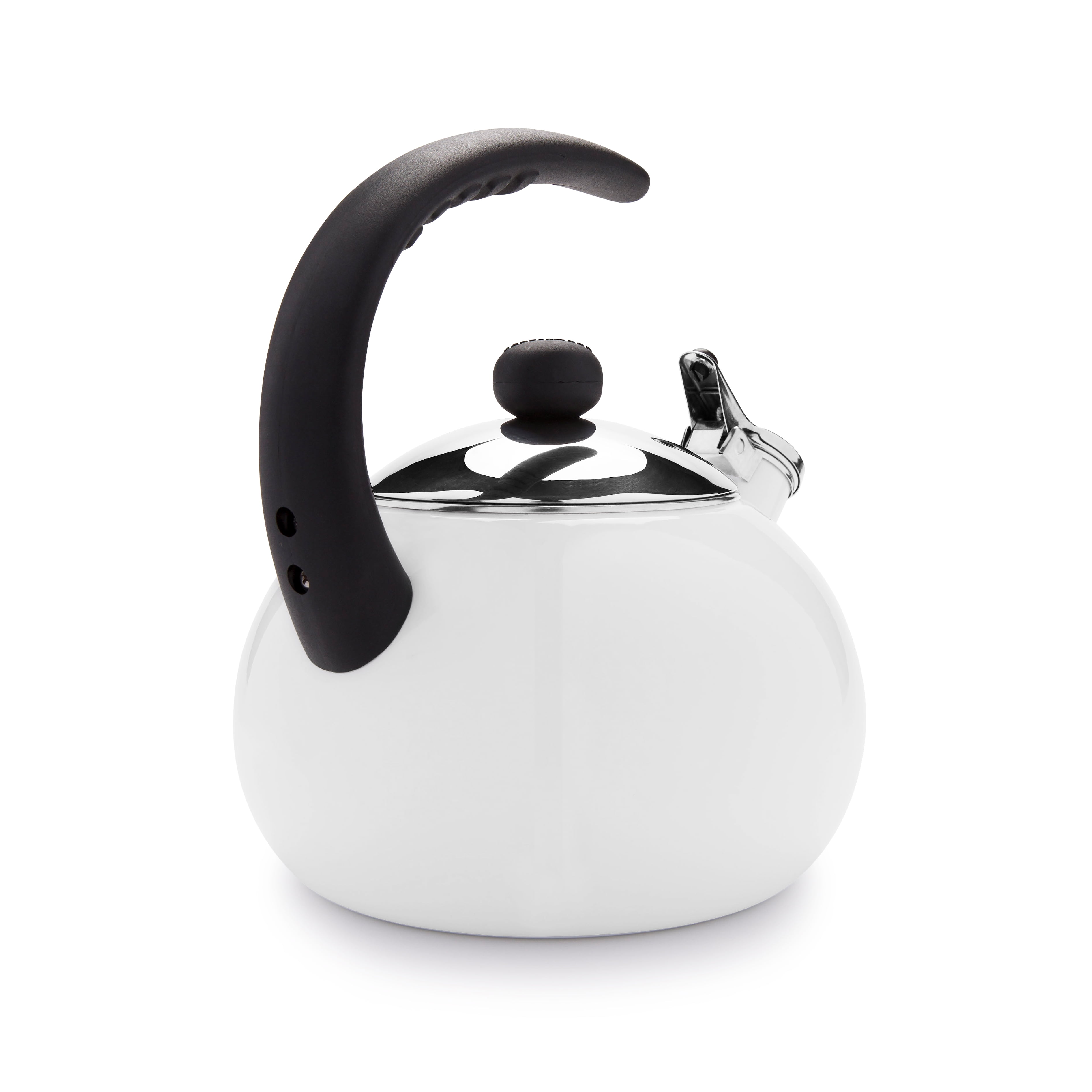 Farberware Luna Water Kettle, Whistling Tea Pot, Works For All Stovetops,  Porcelain Enamel on Carbon Steel, BPA-Free, Rust-Proof, Stay Cool Handle