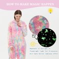 thumbnail image 4 of SWEETXIN Women's Snug Fit Zip up One-Piece Pajamas, Glow In The Dark Tie Dye Hooded Onesies Costume, 4 of 7