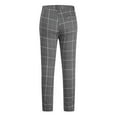 thumbnail image 4 of Odeerbi Men's 2024 Casual Plaid Pants Fashion Pencil Pants Button Zipper Closure Trousers Gray, 4 of 4