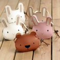 thumbnail image 2 of Bolso de hombro de cuero PU de Animal de dibujos animados para niños, lindo oso cruzado, bolso de mensajero para niños, conejito suave, niño, niña, monederoRound Beige Rabbit Fivean unisex, 2 of 2