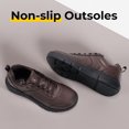 thumbnail image 2 of FitVille Wide Men Casual Dress Shoes Wide Walking Shoes Leather Shoes for Men Comfortable Lace-up Business Casual Sneaker, 2 of 7