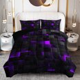 thumbnail image 3 of Geometric Comforter Set Queen Size Bedding Set, 3PCS Geometry Bed Set Modern Quilt Set 1 Comforter 2 Pillowcases for Room Decor All Season, 3 of 10