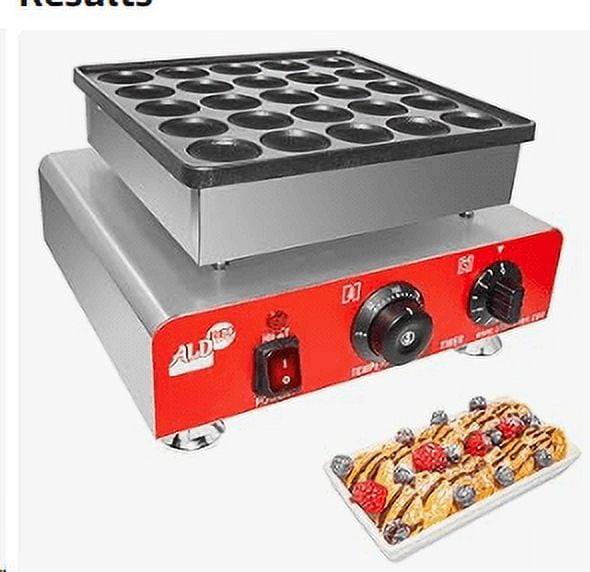 Stainless steel waffle maker round + heart-shaped round single hole 1.8inch heart-shaped 1.6"x1.6"x0.4"