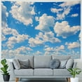 thumbnail image 4 of JRXY Blue Sky Tapestry Wall Hanging White Clouds Tapestry Backdrop Art Wall Decor Wall Clear Sunny Sky Cloud Decorative Tapestry for Bedroom Living Room Dorm 40x30inch, 4 of 6