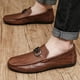 thumbnail image 4 of Zapatos de hombre de verano, transpirables, de moda, estilo coreano, zapatos de cuero, de moda, casuales, combinables, para todo tipo de ocasiones, para hombre, 4 of 6