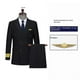 thumbnail image 4 of Men in Black Costume Captain Uniform Male Aviation Suit Pilot Suit Jacket Concierge Suit Cosplay Suit Uniforme Dhotesse, 4 of 5