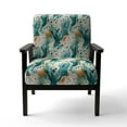 thumbnail image 4 of Designart « Emerald Rhapsody » Fauteuil d'Appoint Rembourré Abstrait Turquoise - Fauteuil Moderne pour Chambre, 4 of 7