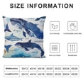 thumbnail image 5 of Decorative Pillowcases Pillow Cover King- Whales Collection Bed Pillow Case Pillow Sham Protector Cover for Bed Sofa Couch Microfiber Polyester, 5 of 5