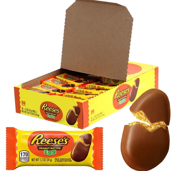 Easter Reeses Peanut Butter Eggs, 36 Ct 1.2oz each, ReesesPeanut Butter Flavor