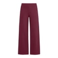 thumbnail image 4 of Dagugfen Athletic Yoga Pants for Women Stretchy Elastic High Waist Straight Leg Activewear Workout Pants(XL,Wine), 4 of 7
