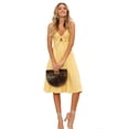 thumbnail image 5 of NAYAOTO Women 2026 Summer Dresses Tie Front V-Neck Spaghetti Strap Button Down A-Line Backless Swing Midi Dress, 5 of 5
