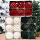 thumbnail image 2 of 6/12 piezas de bolas de Navidad de 8 cm de color rojo vino, adornos para árbol de Navidad de color verde oscuro, nuevas esferas navideñas, colgantes, bolas de terciopelo, 2 of 4