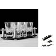 thumbnail image 1 of Wine Cup Holder High Stability Transparent Lightweight Square Heavy Base Shot Glass Rack for Bar, 1 of 8