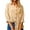 Khaki, variant on Women Blouses Solid Color Shirt Lapel Long Sleeve Drop Shoulder With Pockets S Womens Summer Tops Outwear,Yellow,M